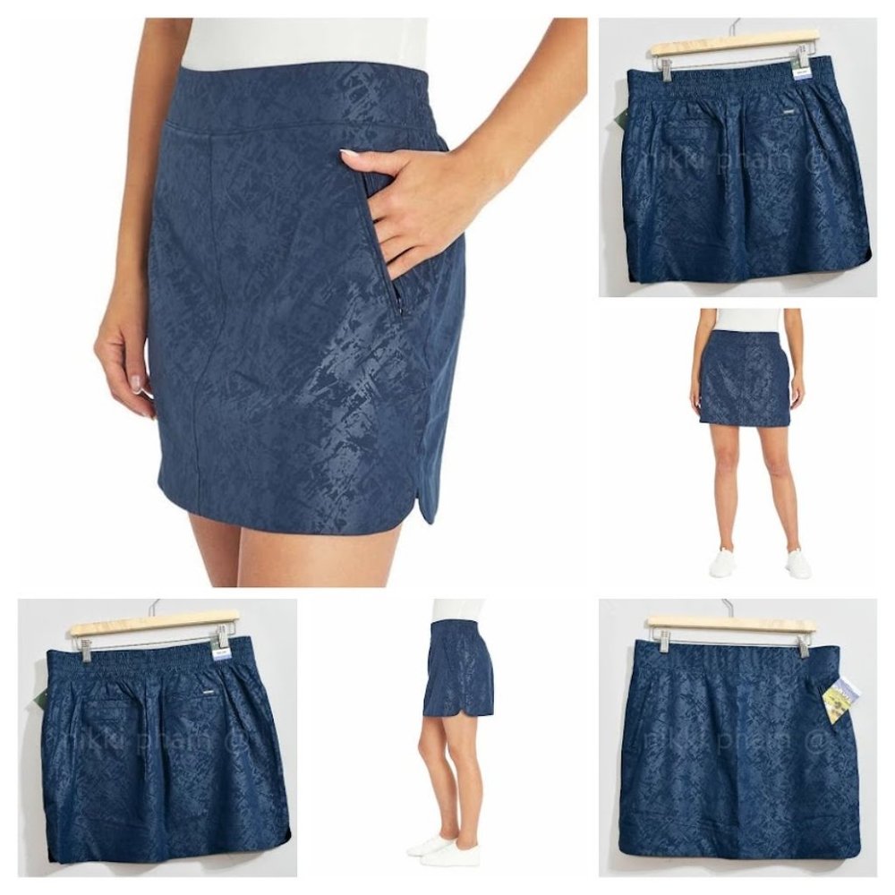 NWT Orvis Ladies' Embossed Pull On Skort in blue